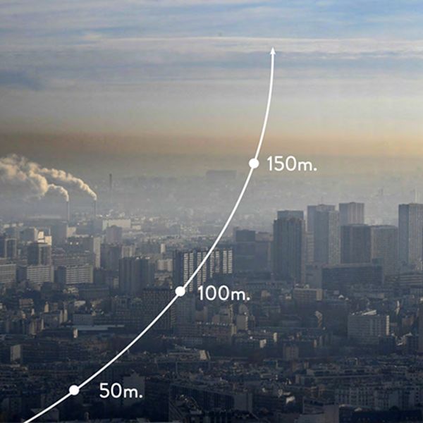 Mesures par gradients de hauteurs de particules, gazs et polluants